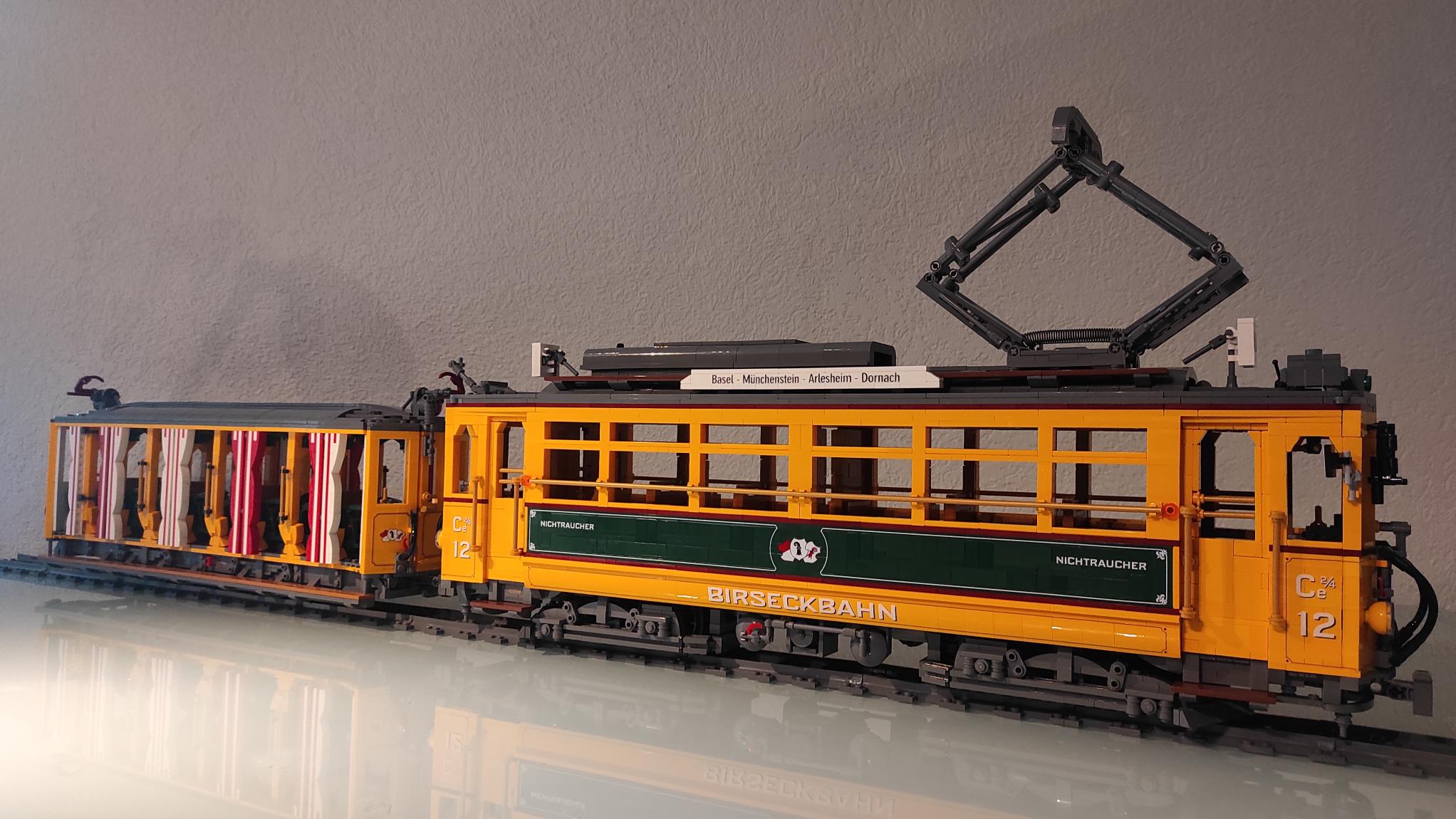 Birseckbahn Lego Modell Beschriftung